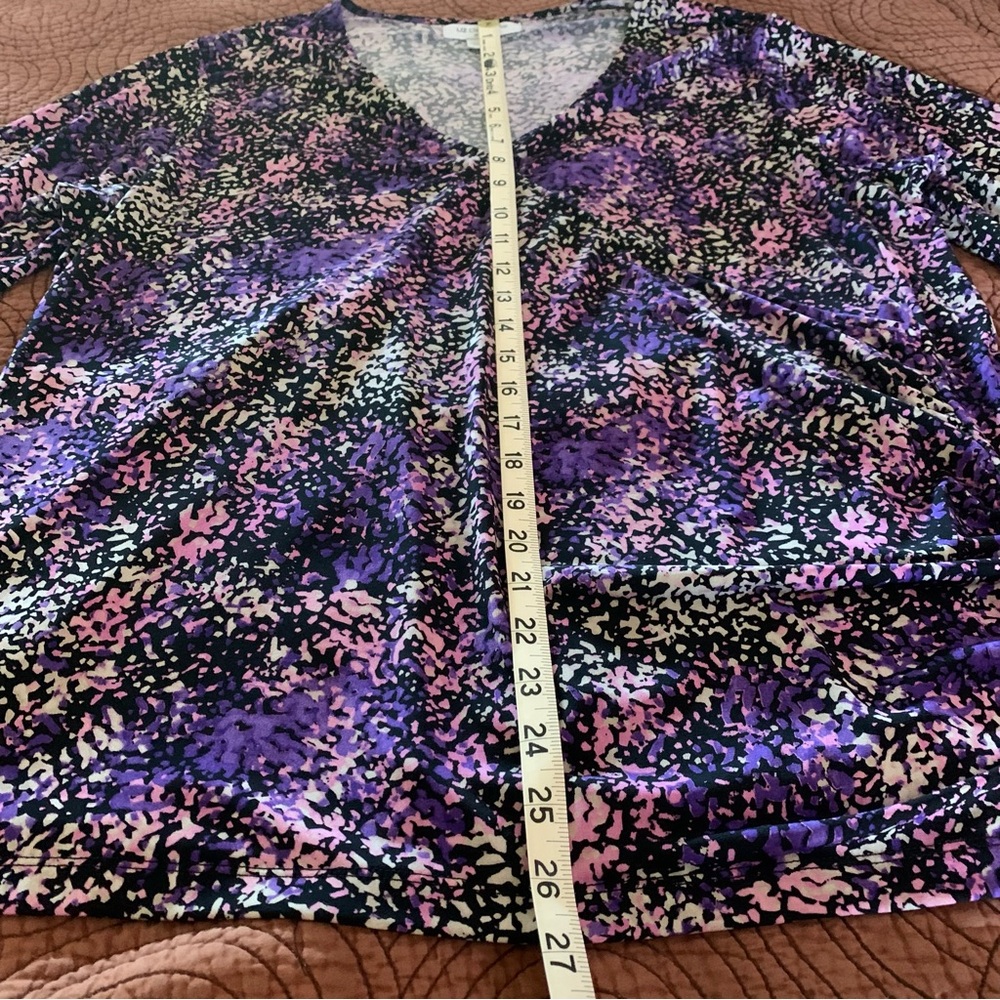 Liz Claiborne Woman Multicolor Abstract Blouse - 1X - Picture 6 of 10